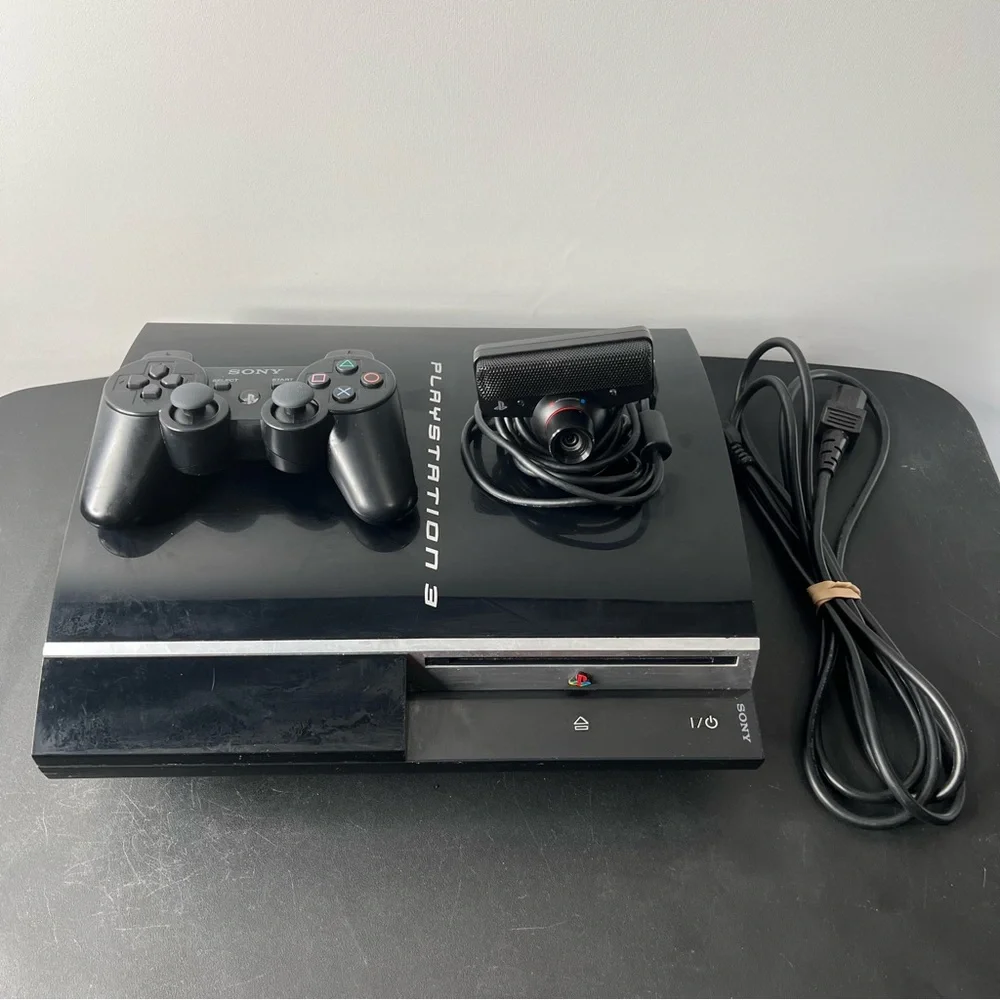 PlayStation 3 PS3 Fat 80GB Console System Bundle Lot & 14 Games Tested & Working